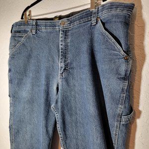 Vintage Lee Carpenter Jeans Men's Size 42 Loose Fit Baggy Denim Outdoors 44x30